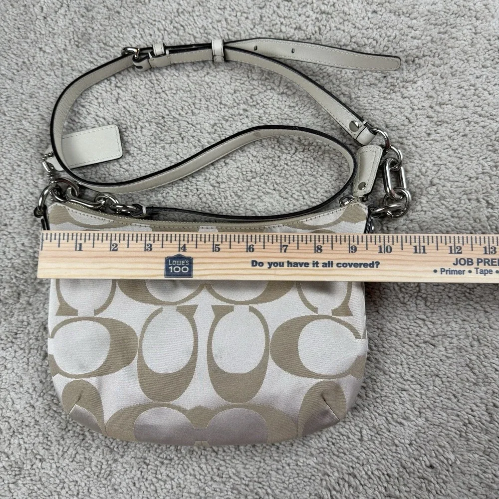 COACH Kristin Op Art Signature East West Crossbody Purse F22302 Convertible EUC
